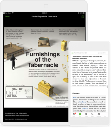 Faithlife Study Bible on phone and tablet