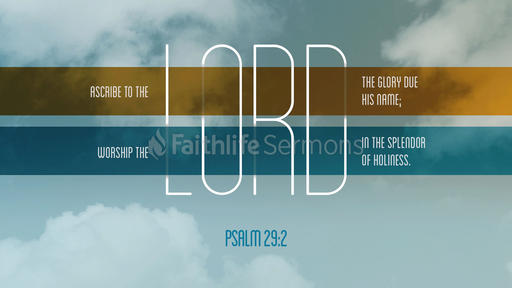 Psalm 29:2