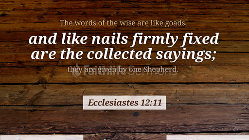 Ecclesiastes 12:11