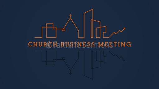 church business meeting announcement