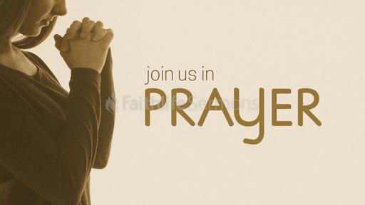 Join us in Prayer